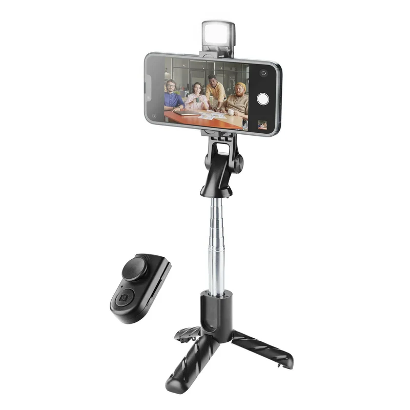 Cellularline Sparkle Selfie Stick Bluetooth LED Schwarz 10m