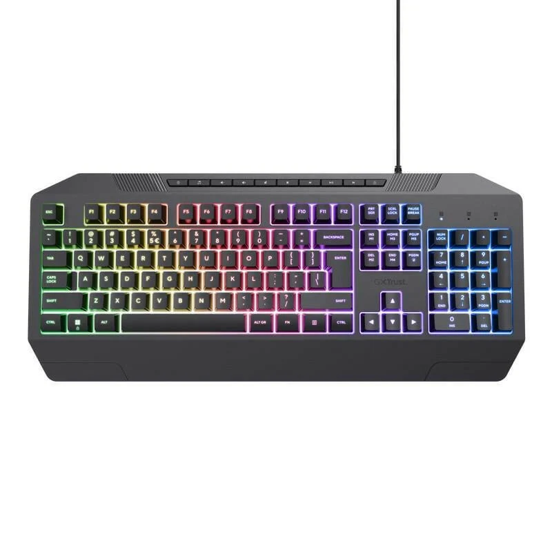 Trust Gaming GXT 836 Evocx RGB Gaming Tastatur USB, Schwarz