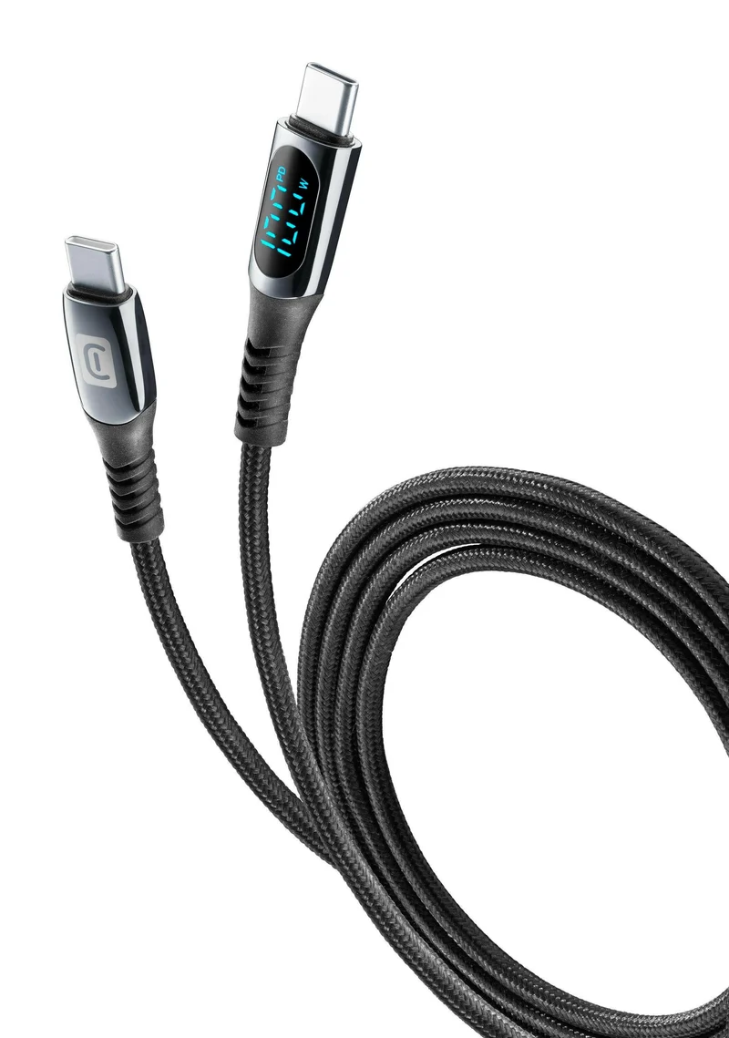 CellularLine 2m USB-C/USB-C Display Cable - Black