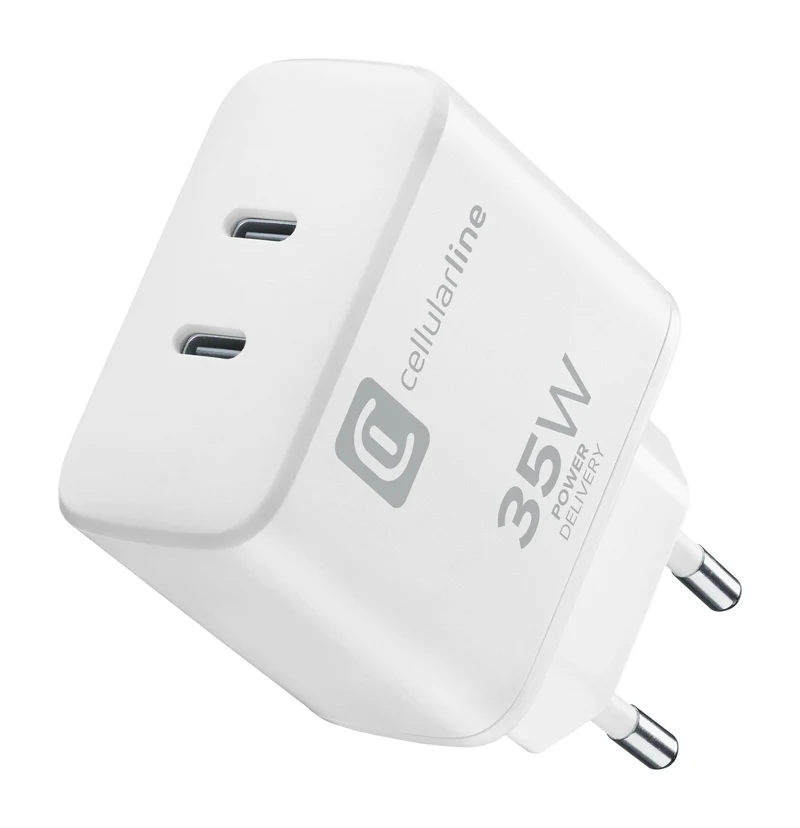 Cellularline Dual Port Charger 35W USB-C White