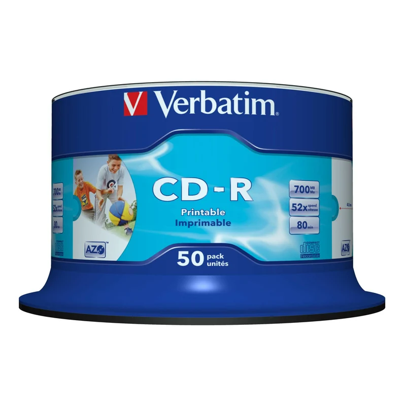 Verbatim CD-R Wide Inkjet Printable 700MB 52x 50 Stk