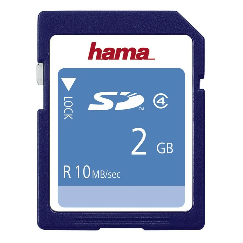 Hama SD Speicherkarte 2GB Class 4 mit Schreibschutz