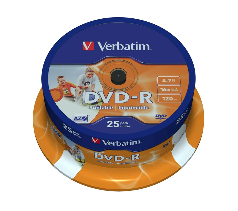 Verbatim DVD-R 4.7GB 25er-Pack, 16x Schreibgeschwindigkeit