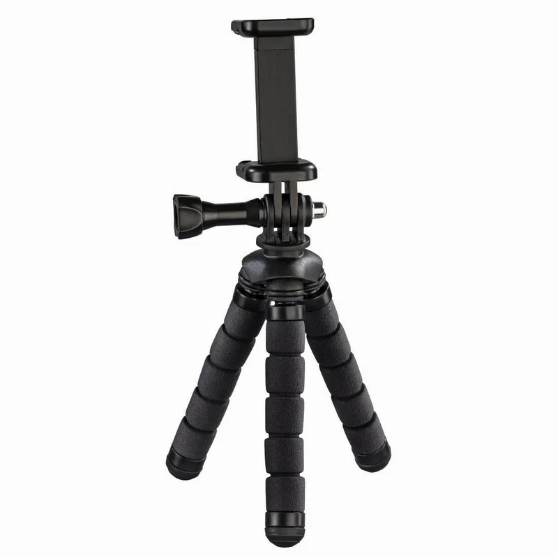Hama Flex Ministativ 14 cm für Smartphone & GoPro, Schwarz