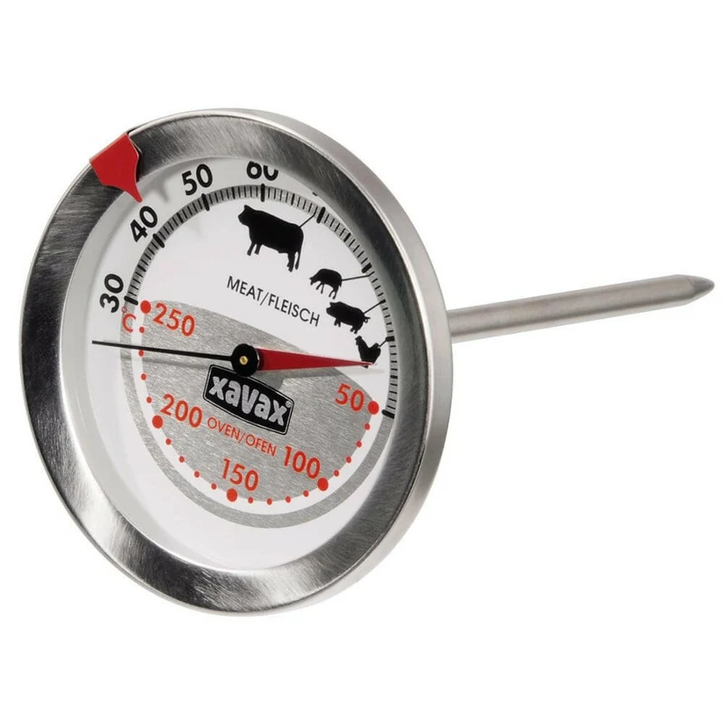 Xavax 2-in-1 Bratenthermometer Edelstahl, lebensmittelecht