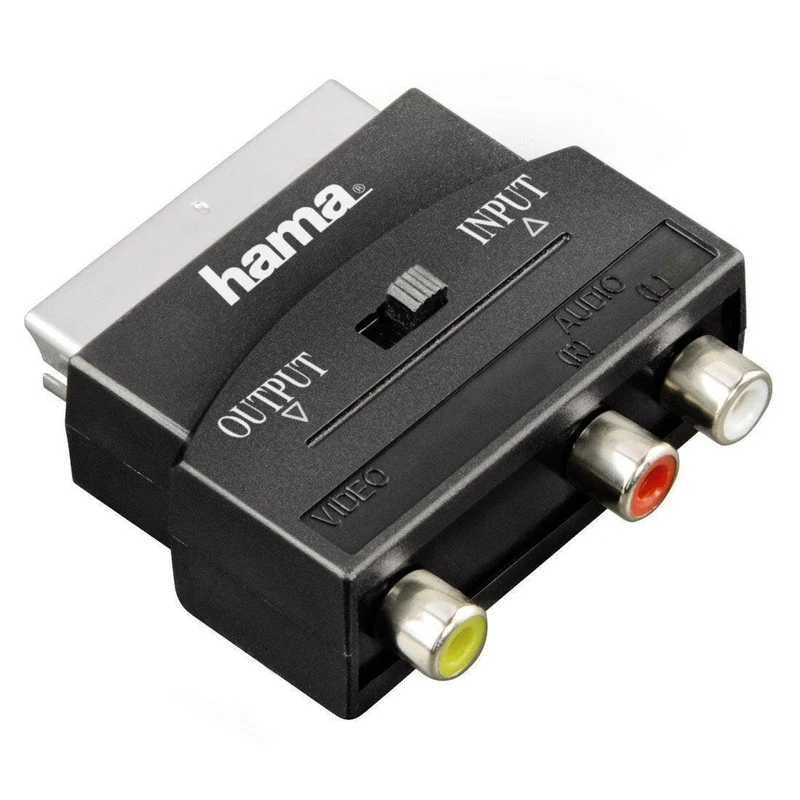 Hama 3x RCA zu Scart Video-Adapter M/F - Schwarz