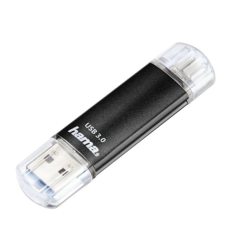 Hama Laeta Twin 128GB USB 3.0/Micro-USB Stick schwarz