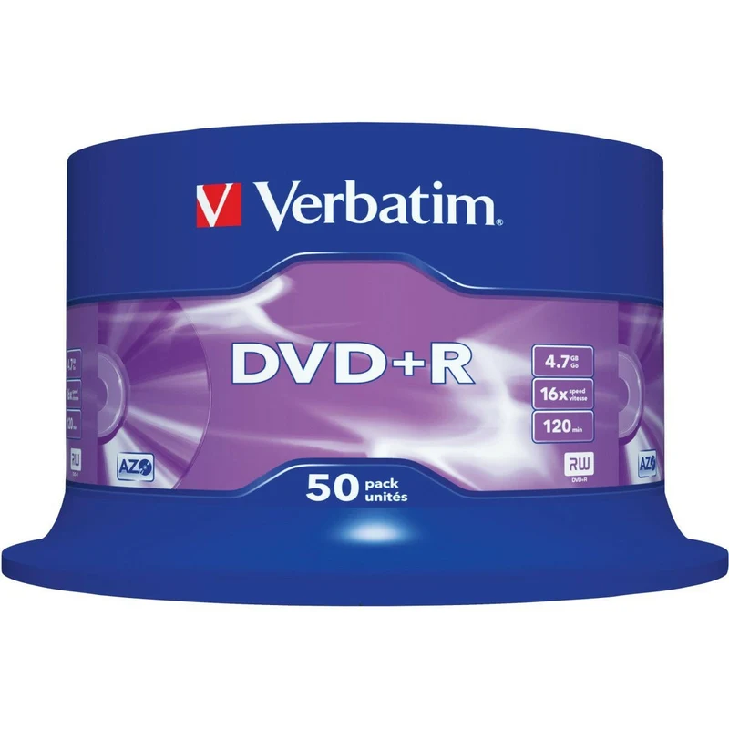 Verbatim DVD+R 4.7GB 16x 50er Spindle Matt Silver