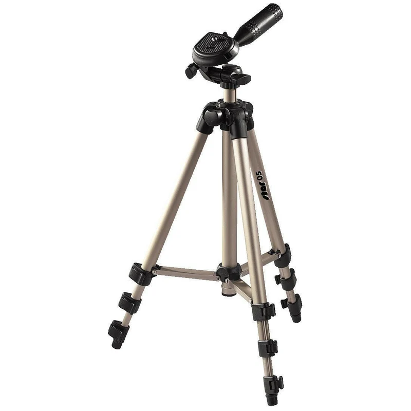 Hama Star 5 106-3D Dreibeinstativ, champagner, 36,5-106,5 cm