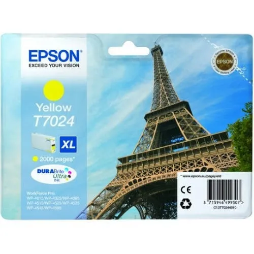 Epson C13T70244010 XL Gelb Tintenpatrone, 21,3ml