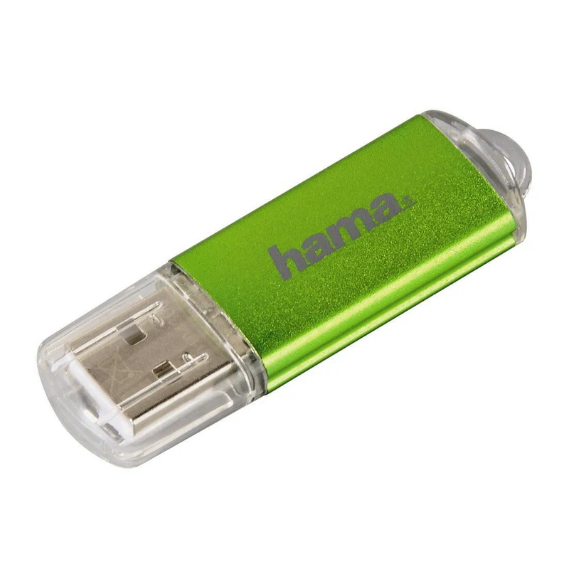 Hama 64GB USB-Stick USB 2.0, grün, 15MB/s, mit Öse