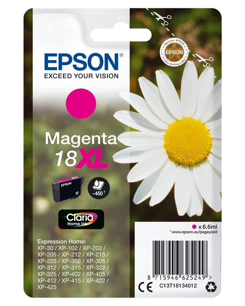 Epson 18XL Tintenpatrone Magenta XP-305 XP-402 XP-215