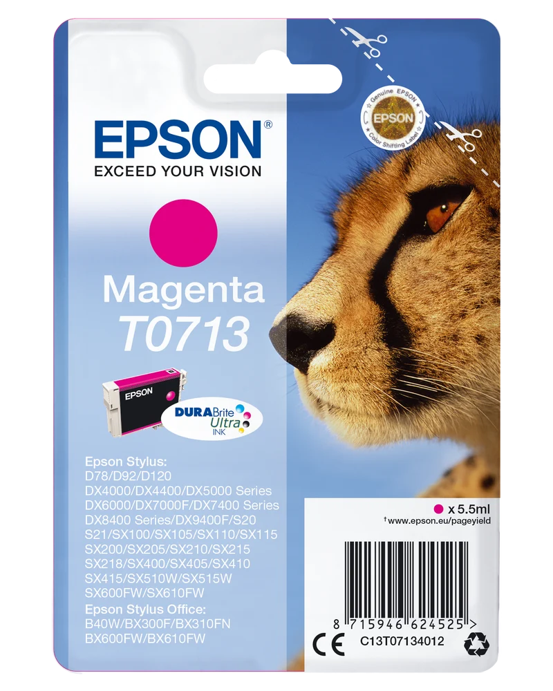 Epson T0713 Original Tintenpatrone 5,5ml Magenta - Gepard