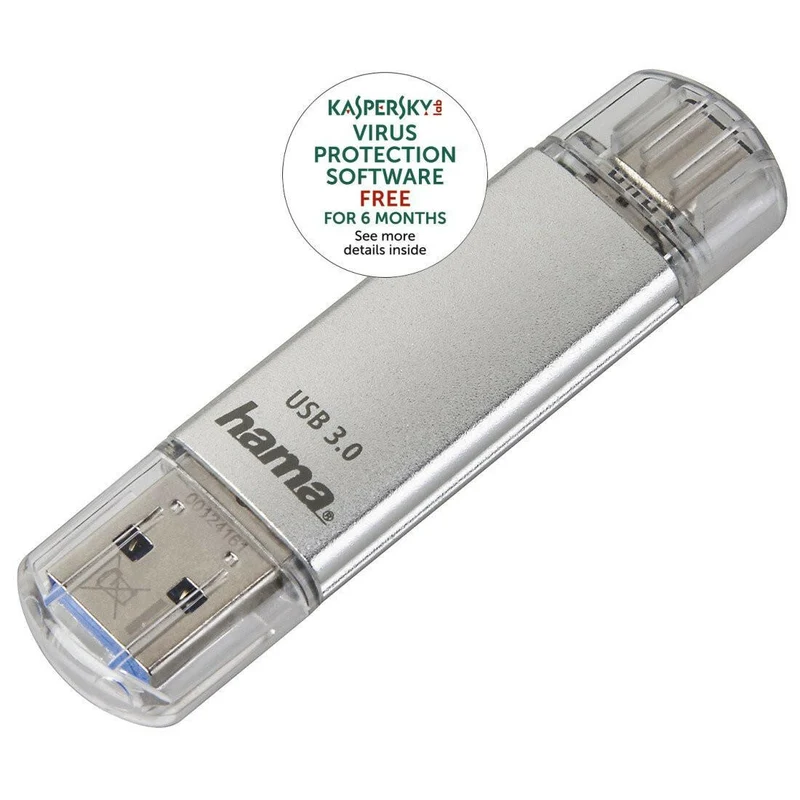 Hama C-Laeta 32GB USB-Stick USB 3.1/3.0 silber 40MB/s