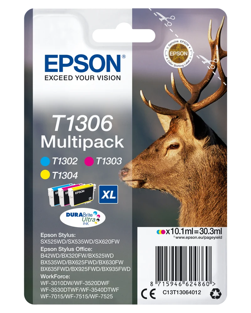 Epson T1306 DURABrite Ultra Ink Multipack 4 St. XL Cyan