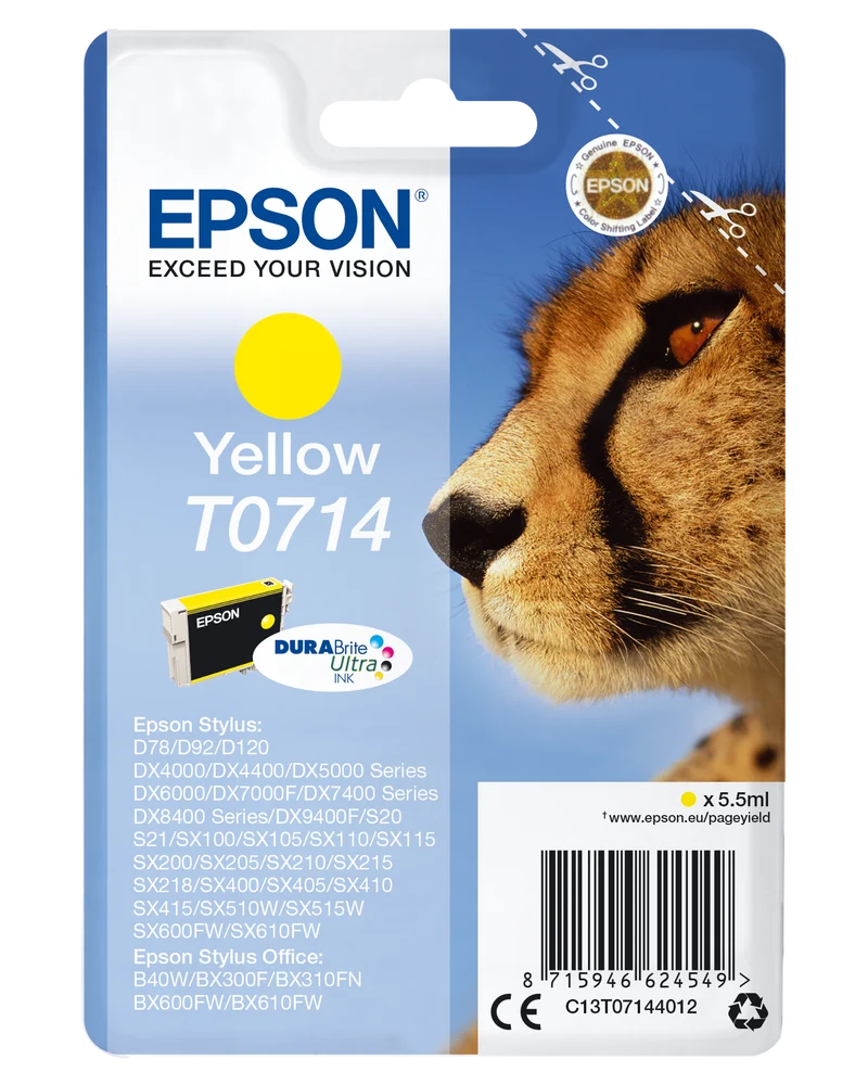 Epson Gepard Gelb T0714 Tinte 5.5 ml