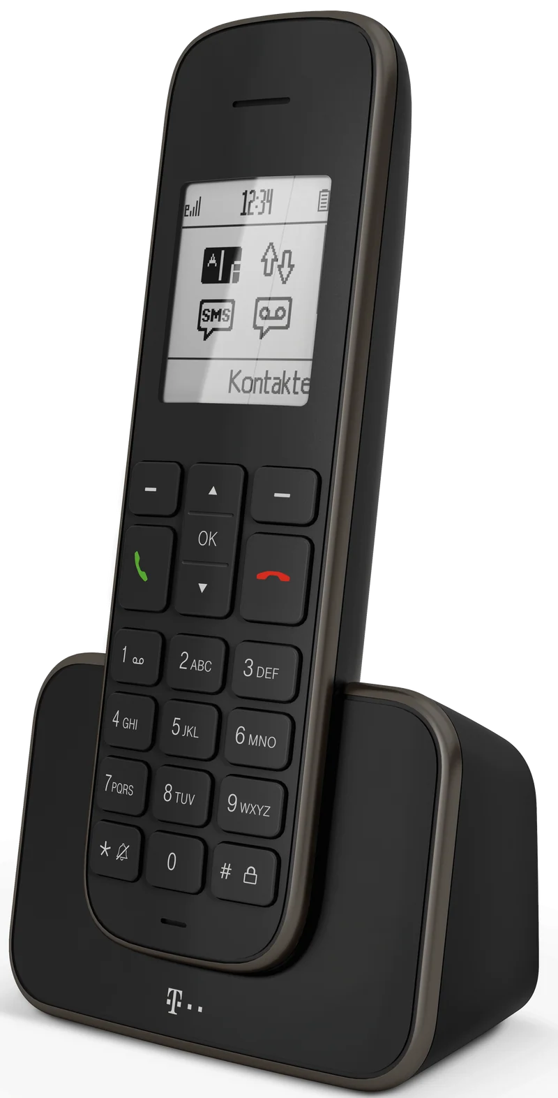 Deutsche Telekom Sinus 207 Schwarz Schnurlos Telefon LED