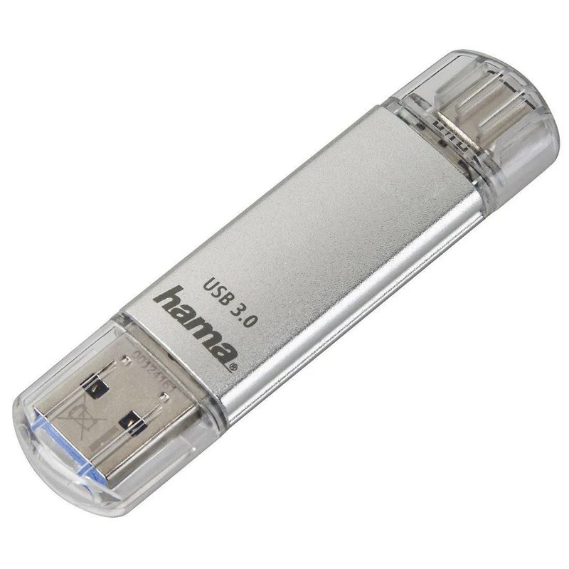 Hama C-Laeta 16GB USB-Stick USB 3.1/3.0 Android OTG silber