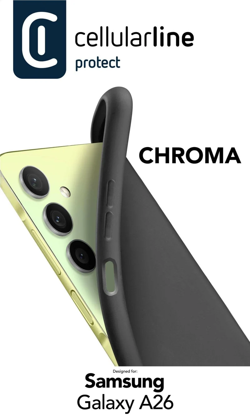 Cellularline Chroma Case für Samsung A26 5G, Schwarz