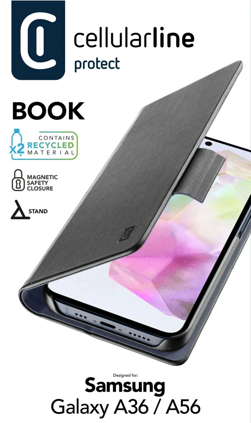 Cellularline Book Case für Samsung A36/A56 5G - Grau