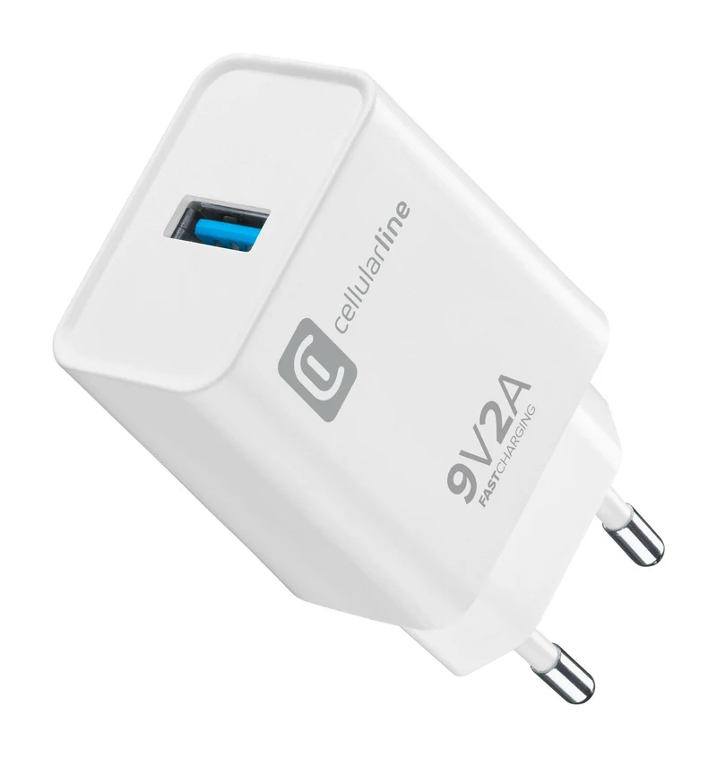 Cellularline USB-C Ladegerät 18W für Huawei, Xiaomi, Wiko