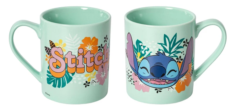 Stitch Happy PrimeLine Tasse 325 ml, Keramik, Blau