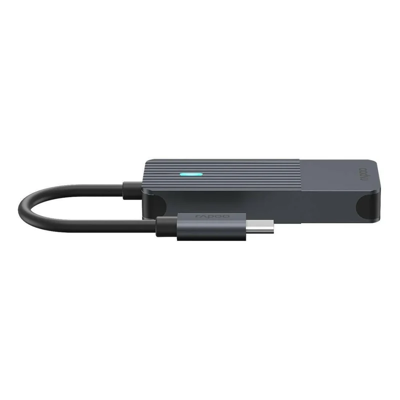 Rapoo UCH-4002 USB-C Hub 4x Ports, Aluminium, Grau - USB-C