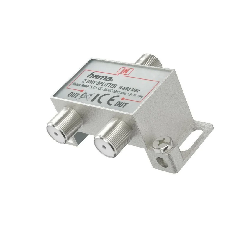 Hama 205230 Breitband-Kabelverteiler, 2-Fach für
