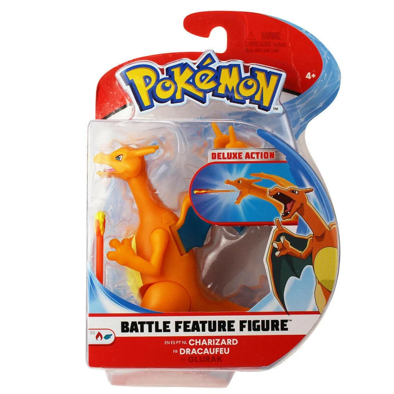 Pokémon Charizard Figur 12cm - Action, 95132 | Pikachu 30cm