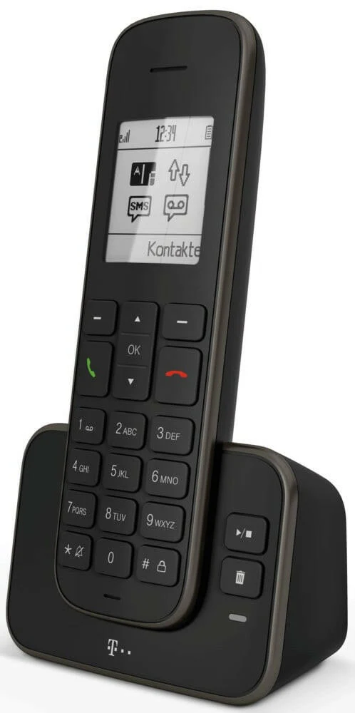 Deutsche Telekom Sinus A 207 Schwarz DECT Telefon mit AB