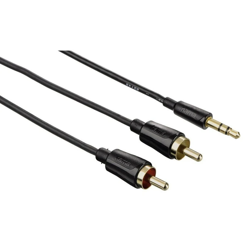 Hama Audio-Kabel Flexi-Slim 3,5-mm-Stecker auf 2 Cinch, 1,5m