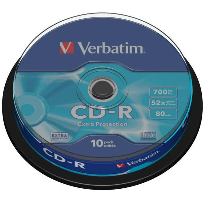 Verbatim CD-R 700MB 52x 10er-Pack - CD Rohlinge - Spindle