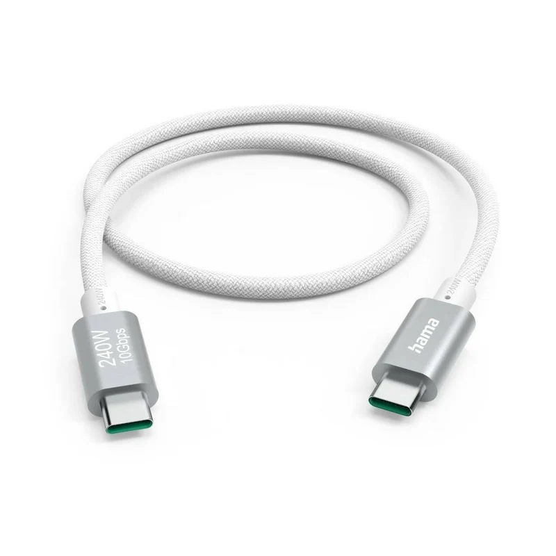 Hama USB-C Kabel 1,5m, 240W, 10 Gbit/s, weiß - Full-Featured
