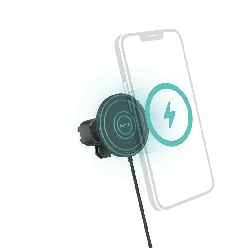 Hama MagCharge Car FC15 Kfz-Ladegerät iPhone 15W Schwarz