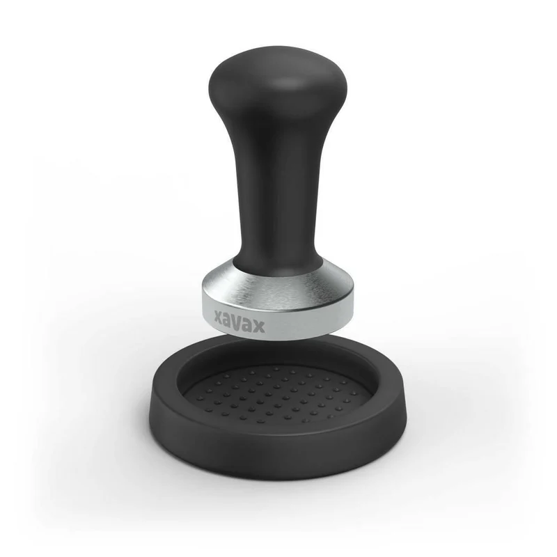 Xavax Kaffee-Tamper 51mm Edelstahl mit Silikonmatte