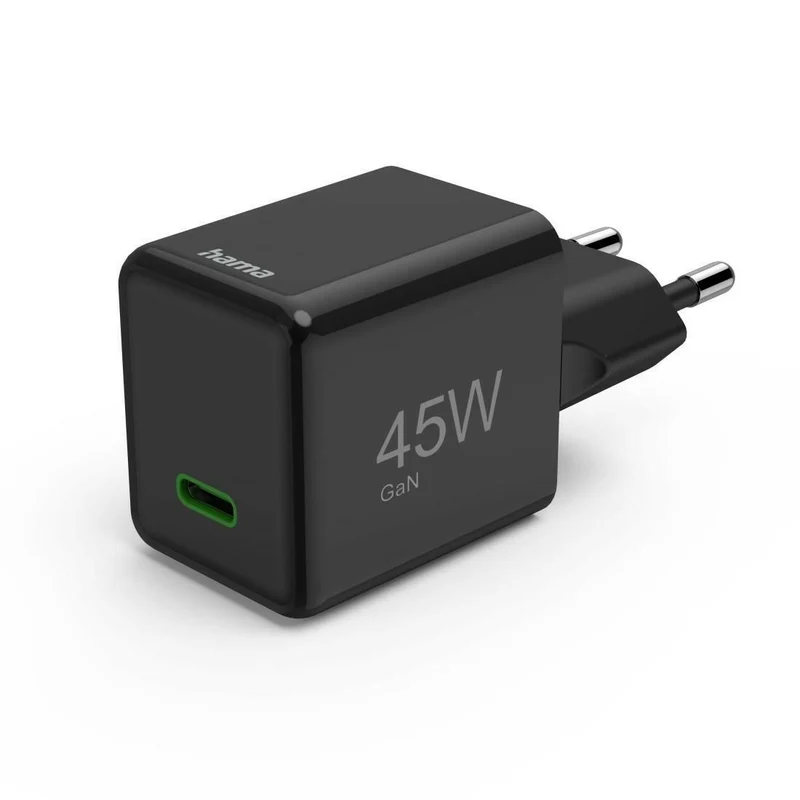 Hama 45W USB-C Schnellladegerät GaN Power Delivery schwarz