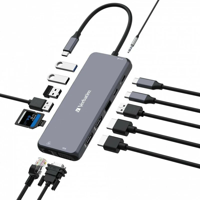 Verbatim CMH-14 USB-C Pro Multiport Hub: 14 Anschlüsse, 5000