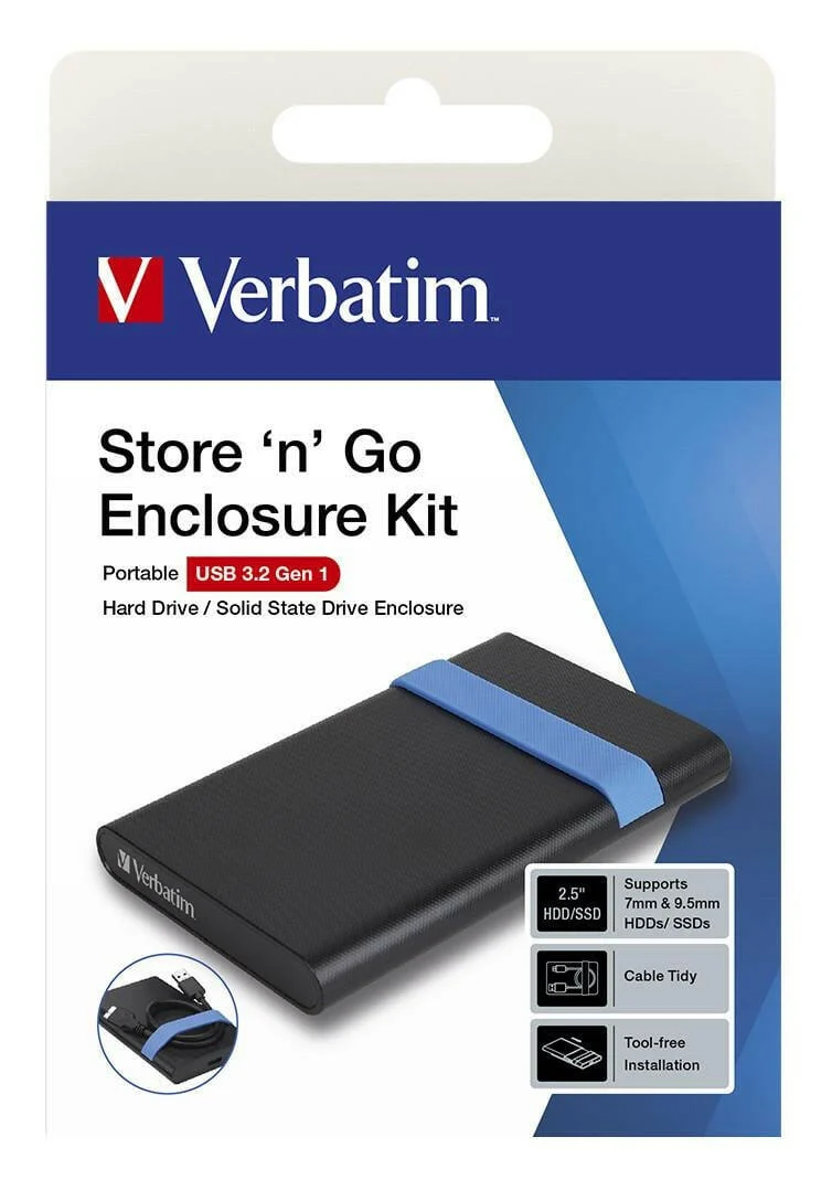 Verbatim Store'N'Go 2.5" HDD/SSD Enclosure Kit USB 3.2 Gen1