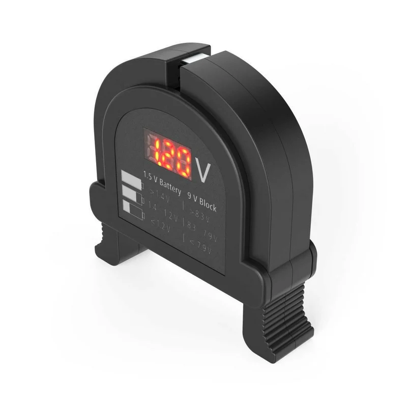 Hama Batterietester Digital, Universal für 1,5V & 9V Akkus