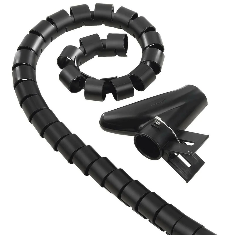 HAMA Kabelkanal 20mm, 2,5m, flexibler Kabelschutz Schwarz