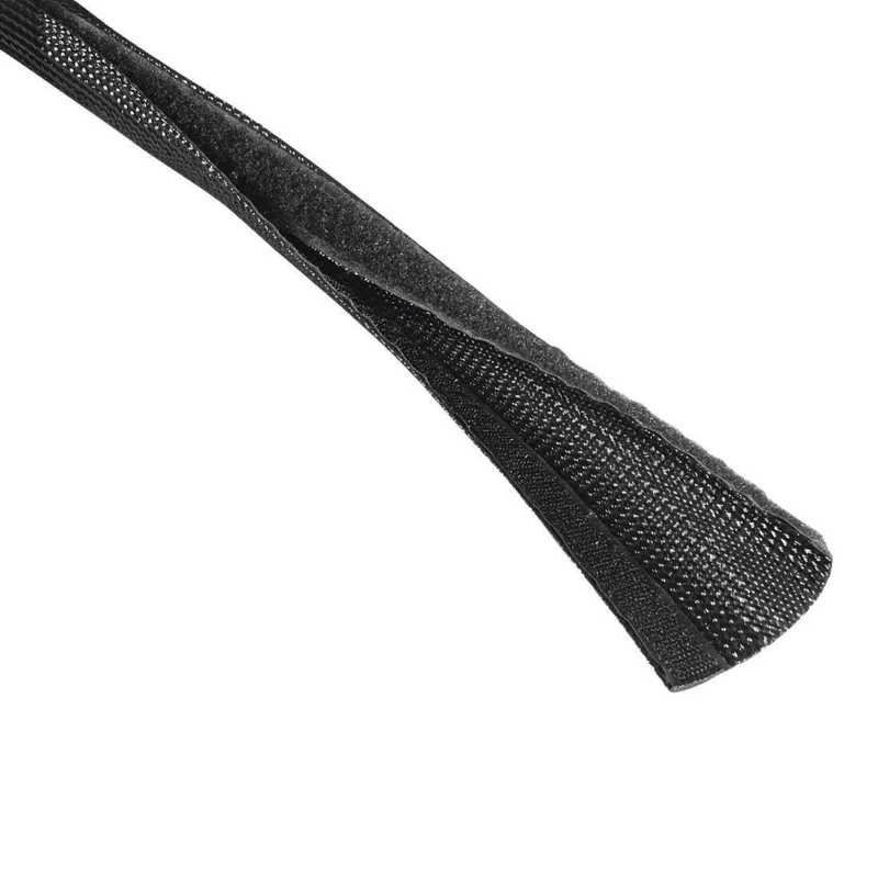 Hama Kabelbinder Flexibler Gewebe-Kabelschlauch Schwarz 1.8m