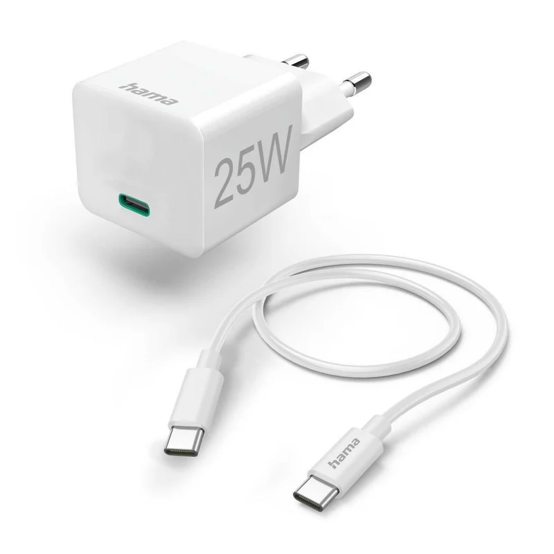 Hama 25W USB-C Schnellladegerät, Mini, 1,5m
