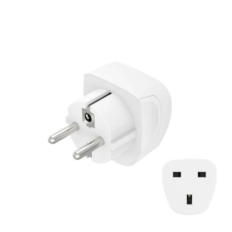 Hama Reiseadapter Typ E/F, Stecker Typ G, weiß - Europa