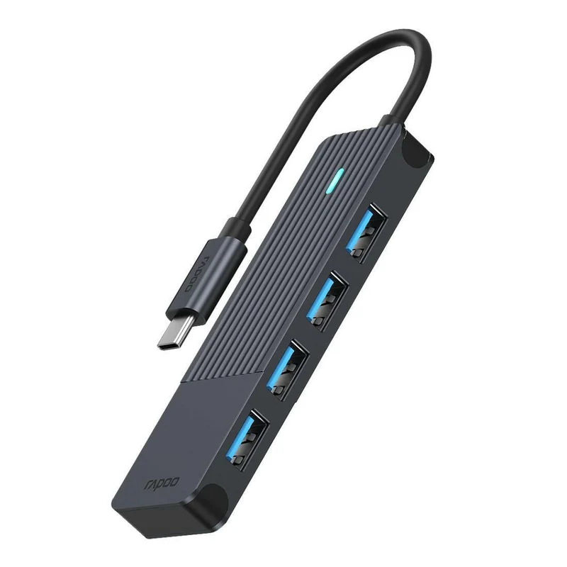 Rapoo UCH-4001 USB-C auf USB-A Hub Aluminium 4 Ports - Grau