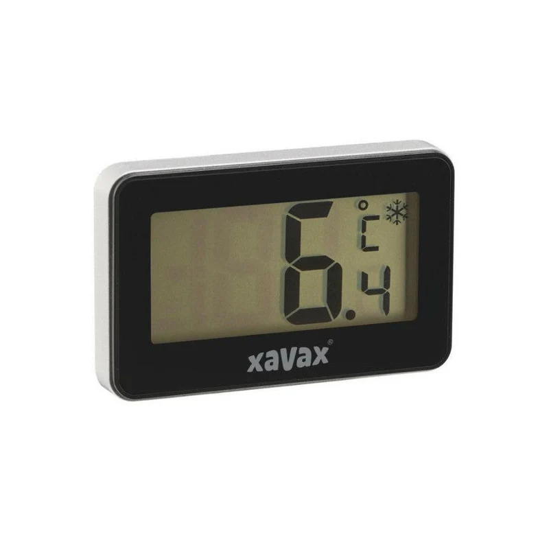 Xavax Digitales Thermometer Schwarz für Kühlschrank