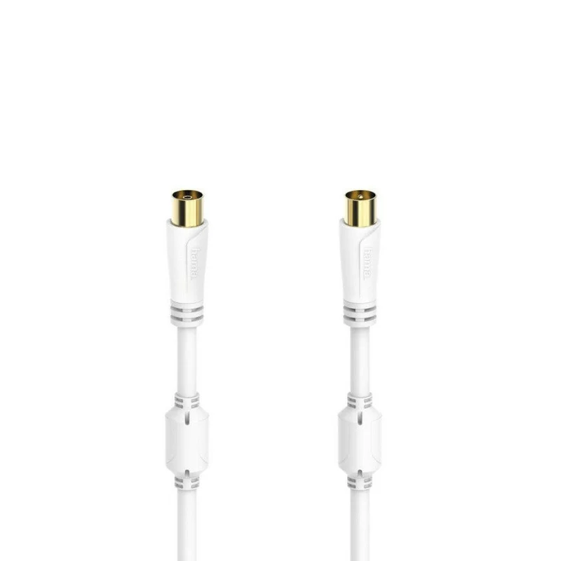 Hama Antennen-Kabel 3,0 m vergoldet Koax 100 dB für TV