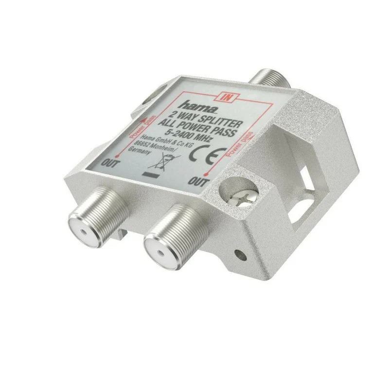 Hama SAT-Verteiler 2-fach, voll geschirmt, Metallgehäuse
