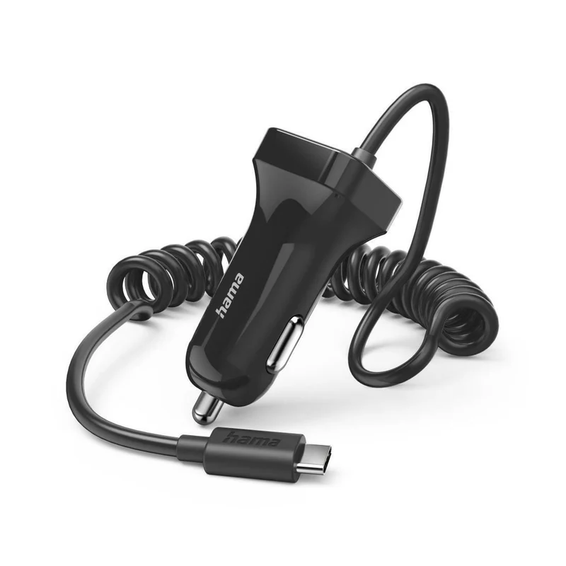 Hama Auto-Ladegerät USB-C, 12W, 1m, Schwarz