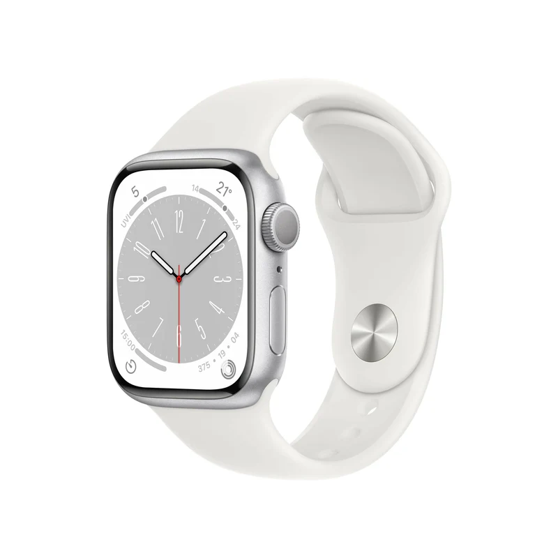 Apple Watch Series 8 GPS Silber 45mm - Smartwatch mit