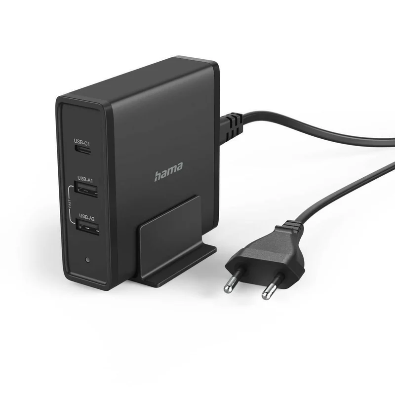 Hama 3-Port USB-C Ladestation, 65W Power Delivery